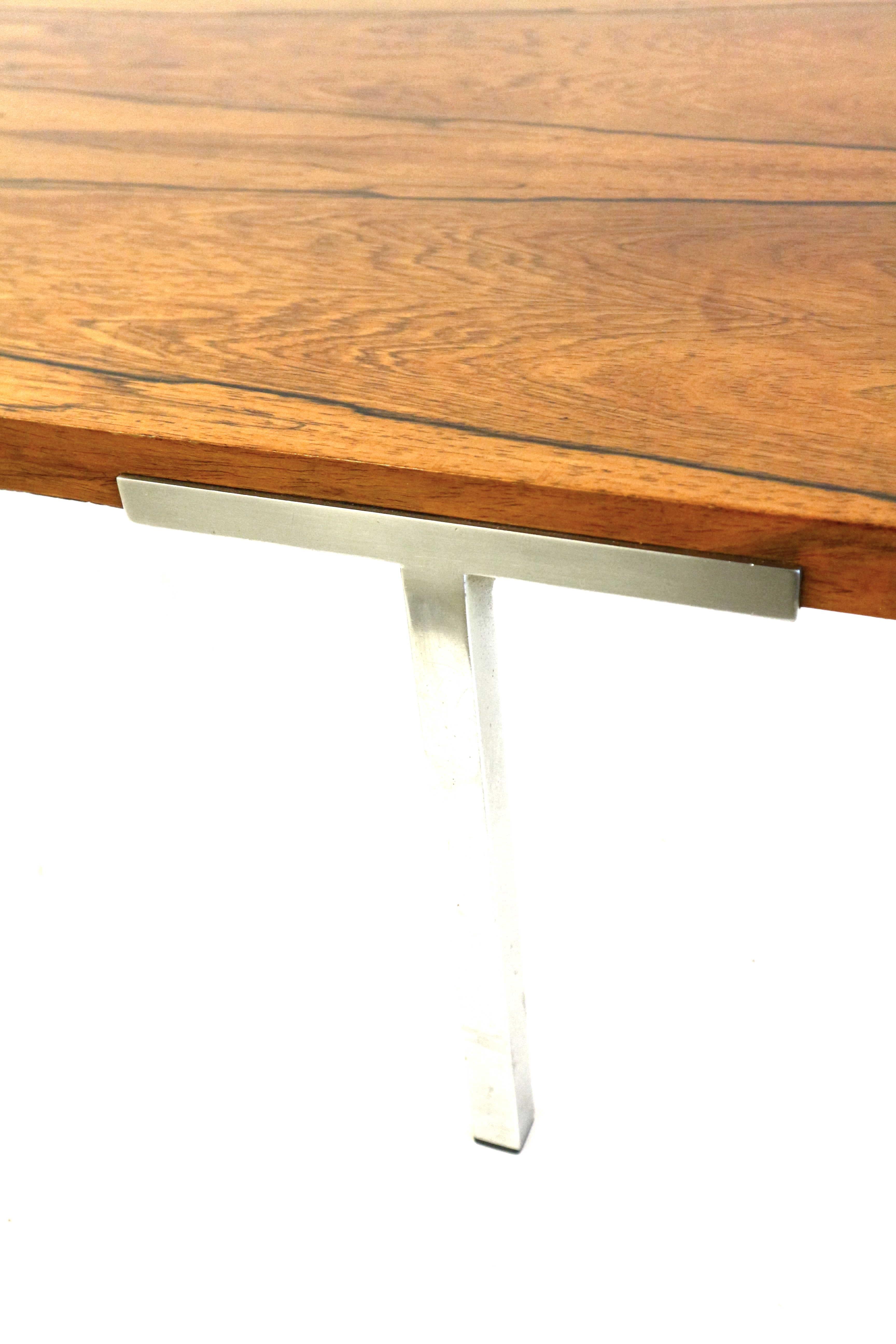 Rosewood Modernist coffee table by French designers Antoine Philippon & Jacqueline Lecoq 