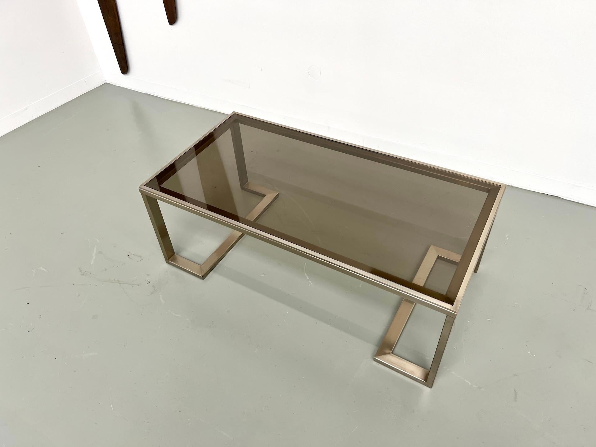 Mesa de centro modernista de los años 70 Metal en venta