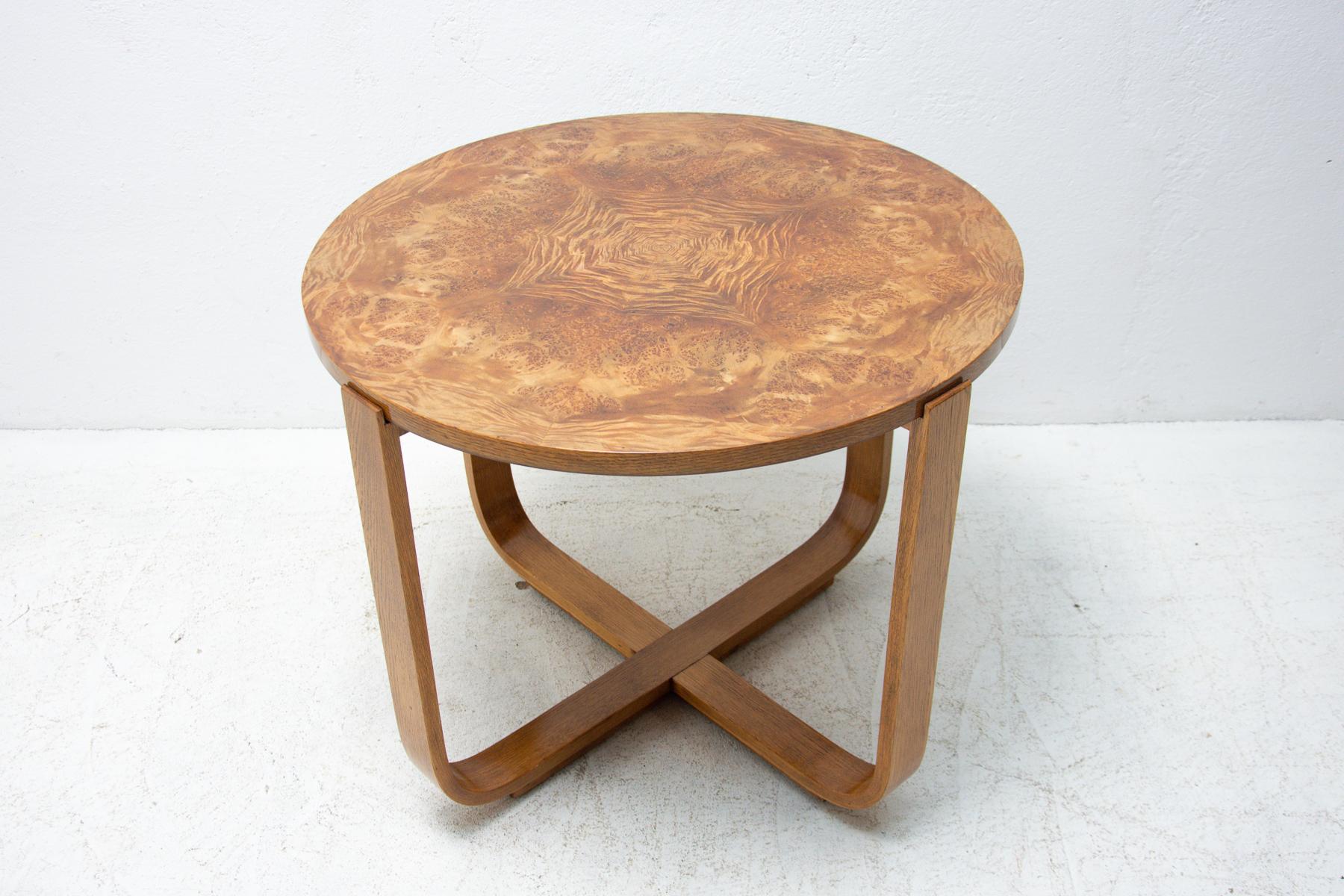 Wood Modernist Coffee Table H-168 Designed by Jindrich Halabala for UP Závody, 1930´s
