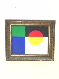 Modernist Color Block Abstract Painting by Seymour Zayon