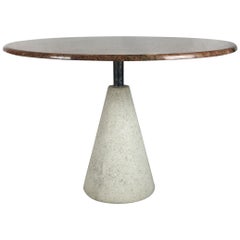 Modernist Concrete and Steel Dining Table by Saporiti Italia
