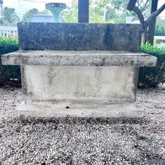 Modernist Concrete Bench, Belgium circa 1940s