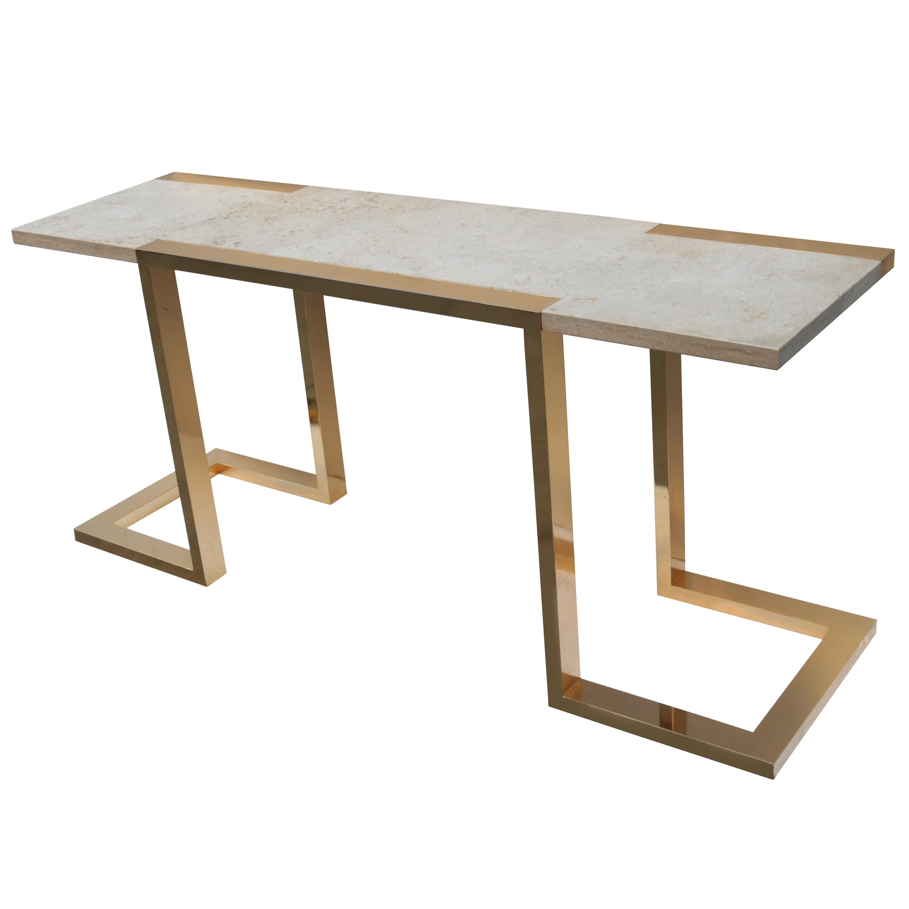 Modernist Console Table by Alfredo Freda For Sale