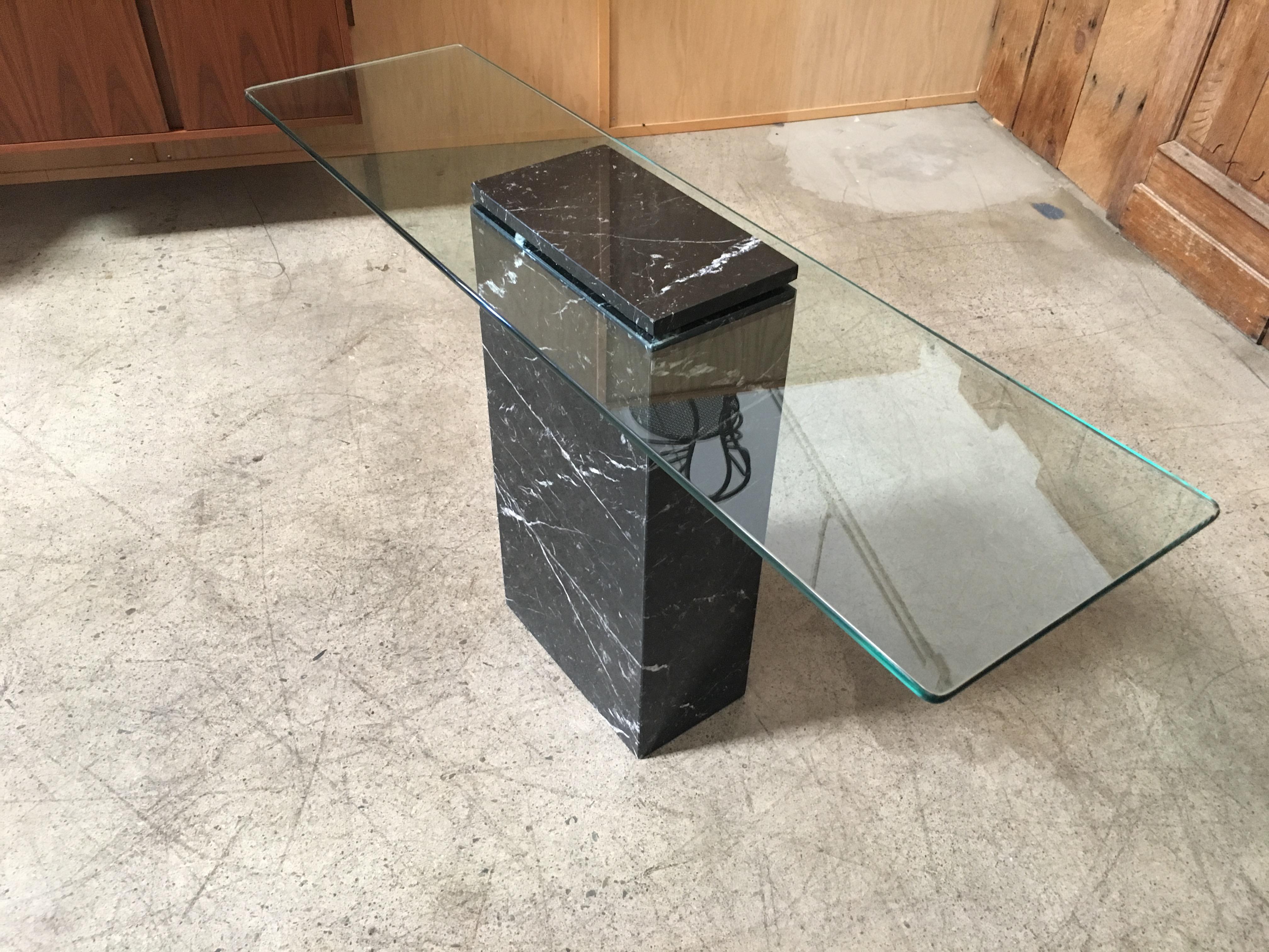 Marble Modernist Console Table