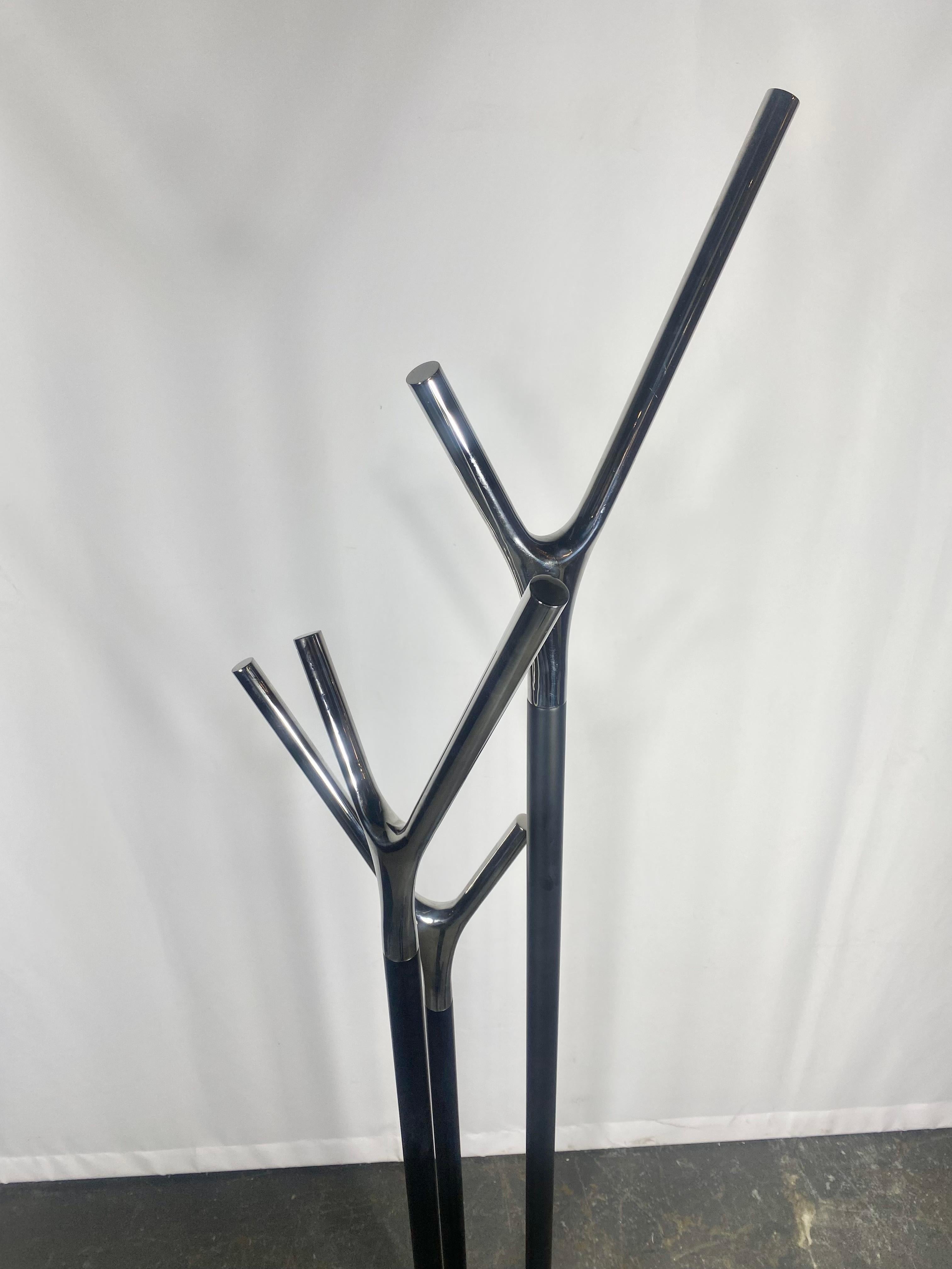 Modernist Contemporary Wishbone Coat Stand - Mirror Chrome by Busk+Hertzog For Sale 2