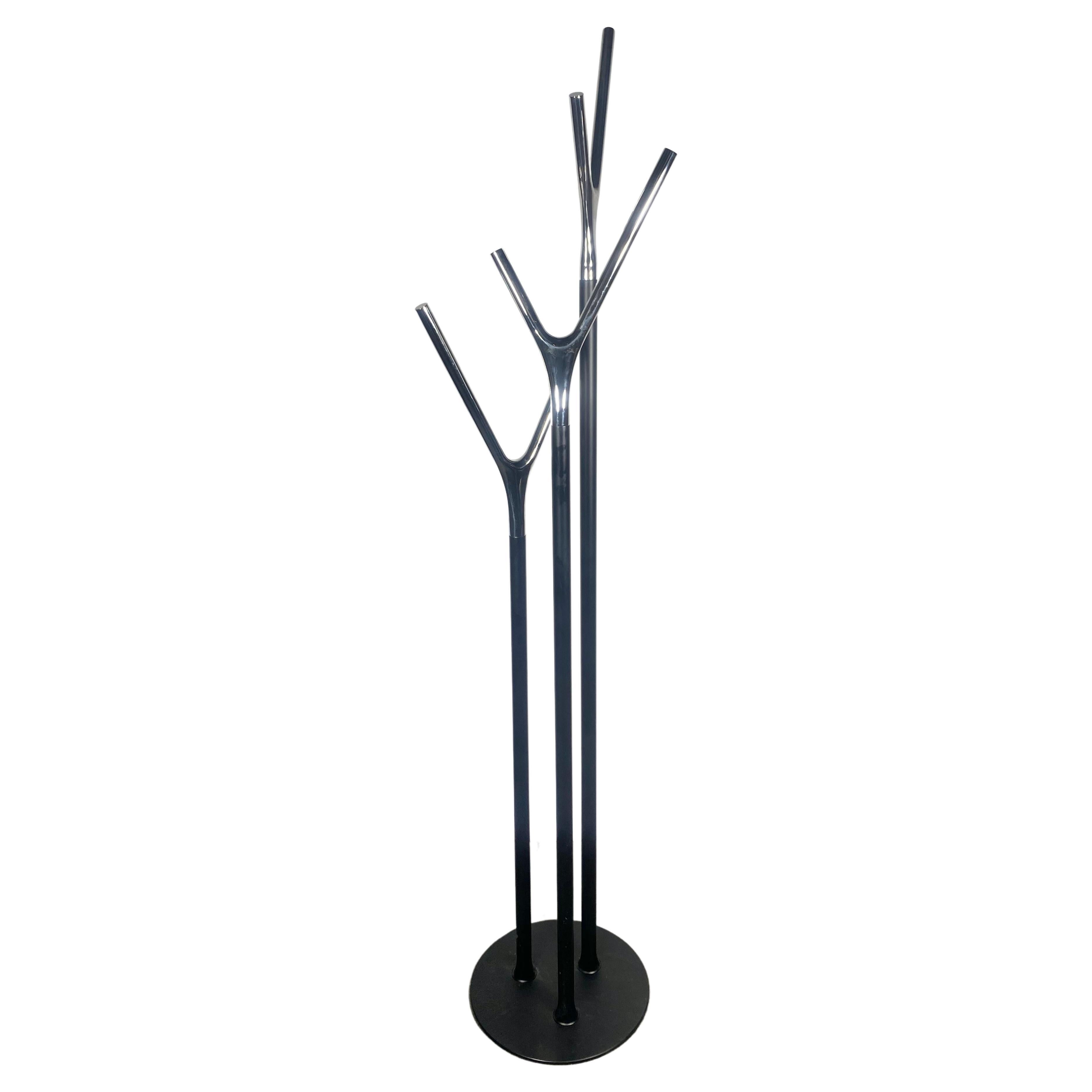 Modernist Contemporary Wishbone Coat Stand - Mirror Chrome by Busk+Hertzog For Sale