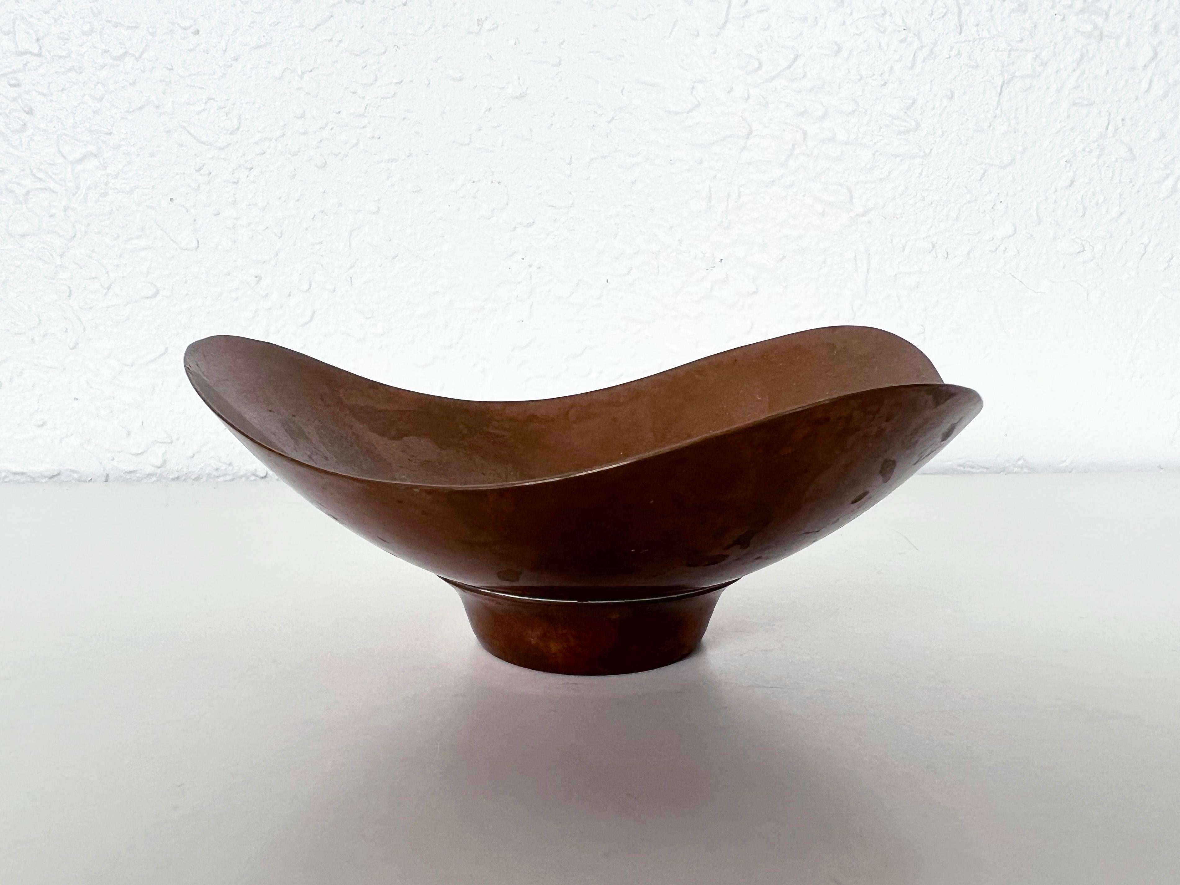 Scandinavian Modern Modernist Copper Bowl by Ernst Dragsted