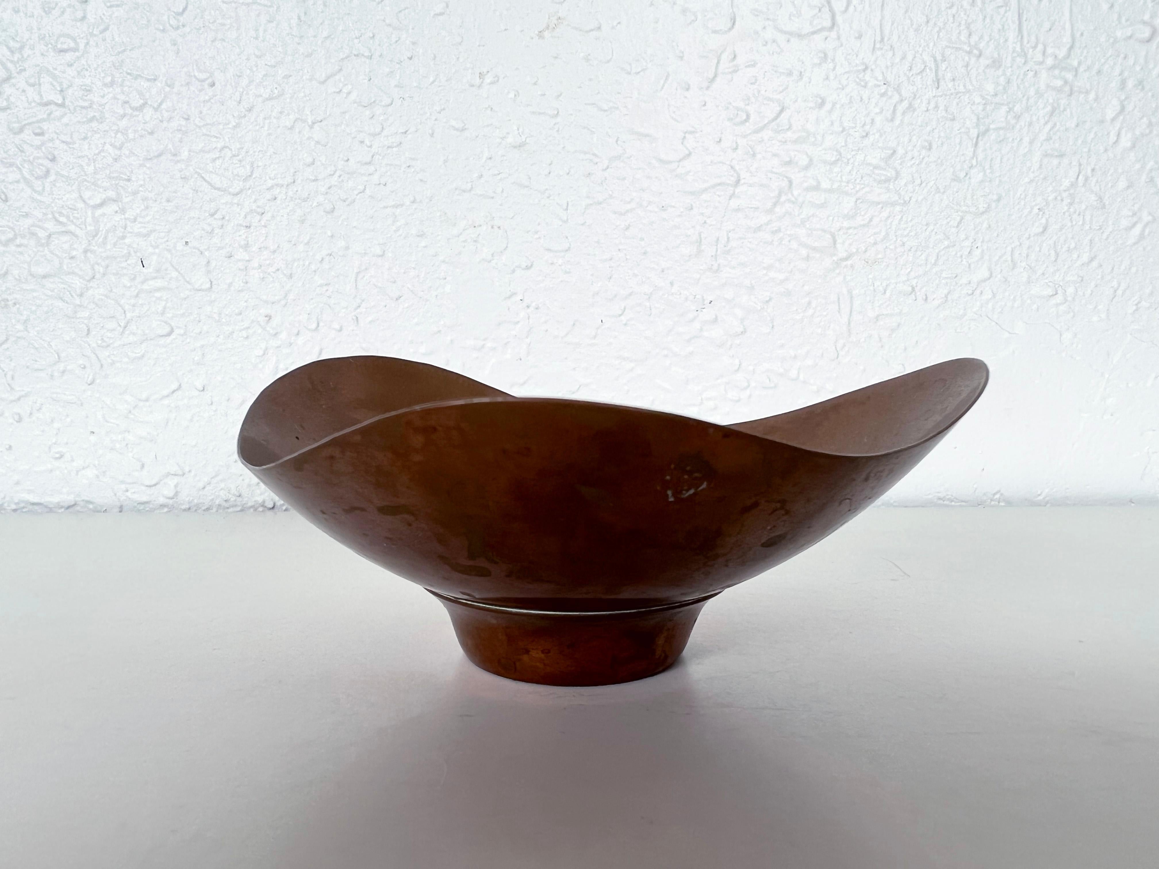 Danish Modernist Copper Bowl by Ernst Dragsted