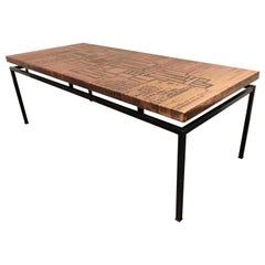 Vintage Modernist Copper Coffee Table, 1960s