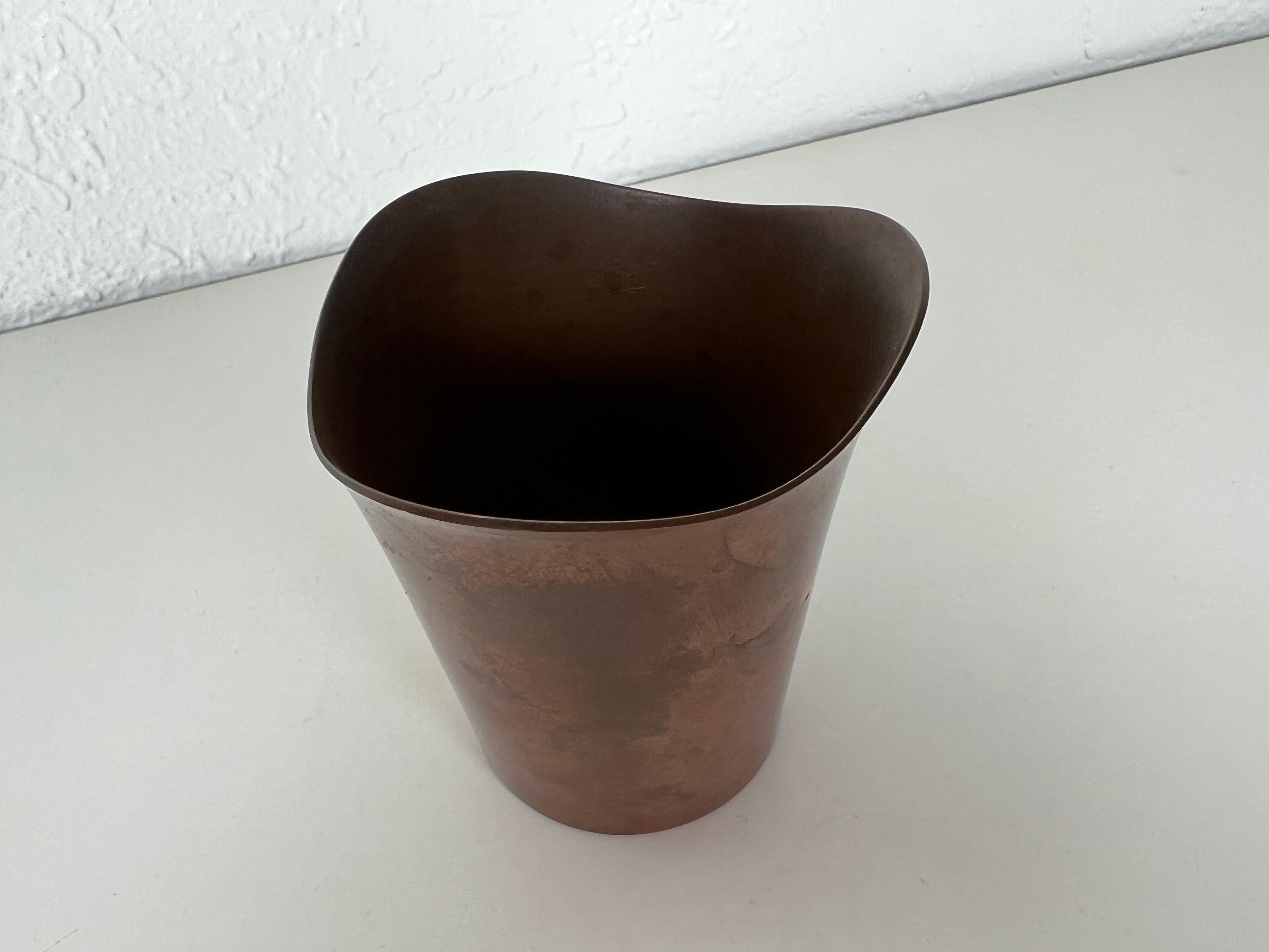 Scandinavian Modern Modernist Copper Cup by Ernst Dragsted For Sale