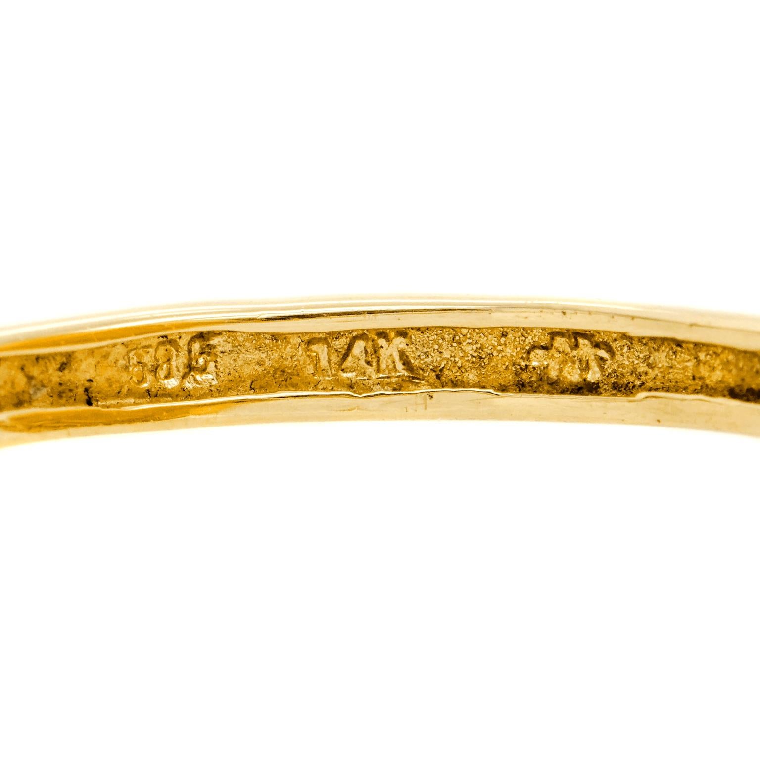 Women's or Men's Modernist Coral-Set Gold Ring