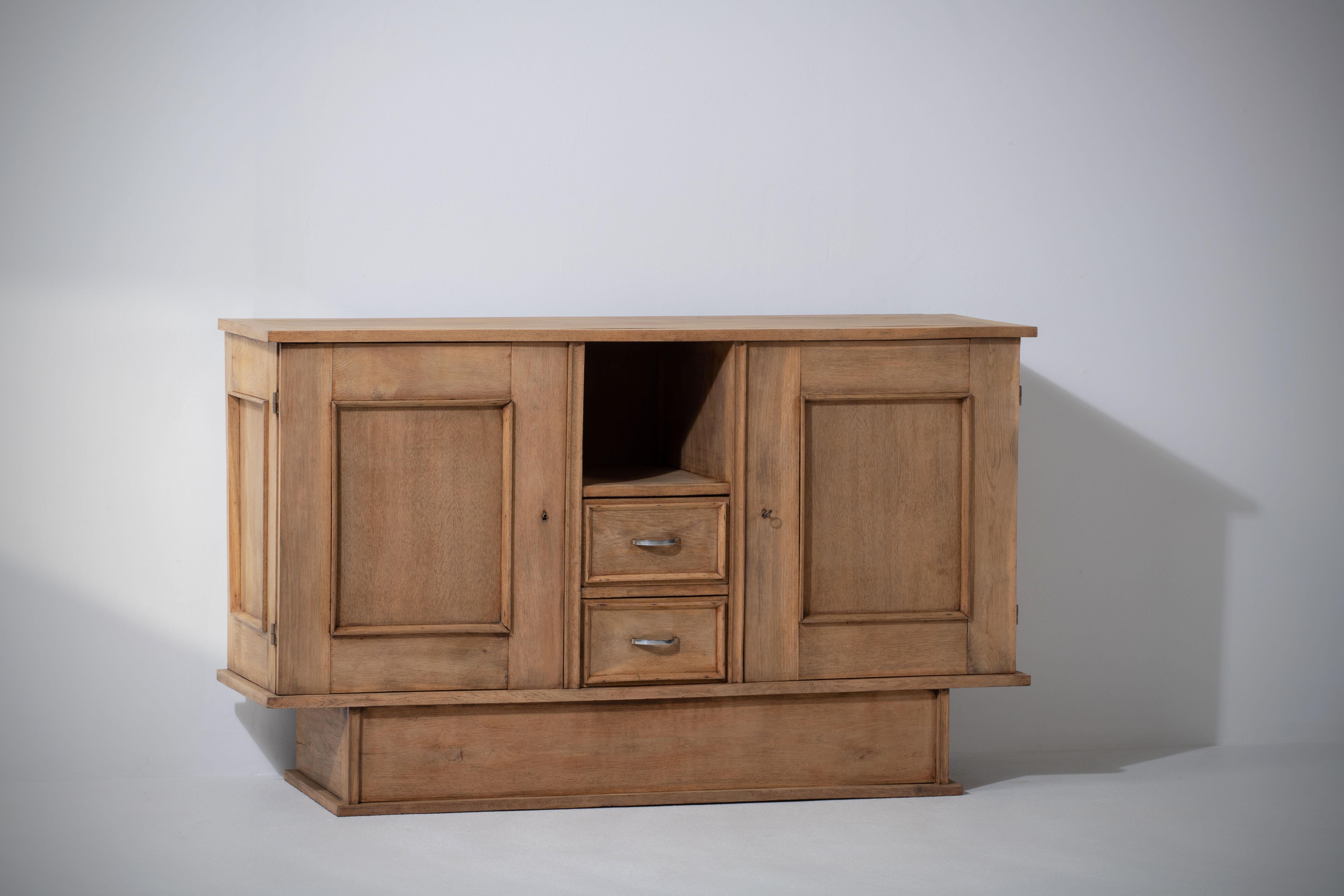 Modernist Credenza, Oak, France, 1940s 2