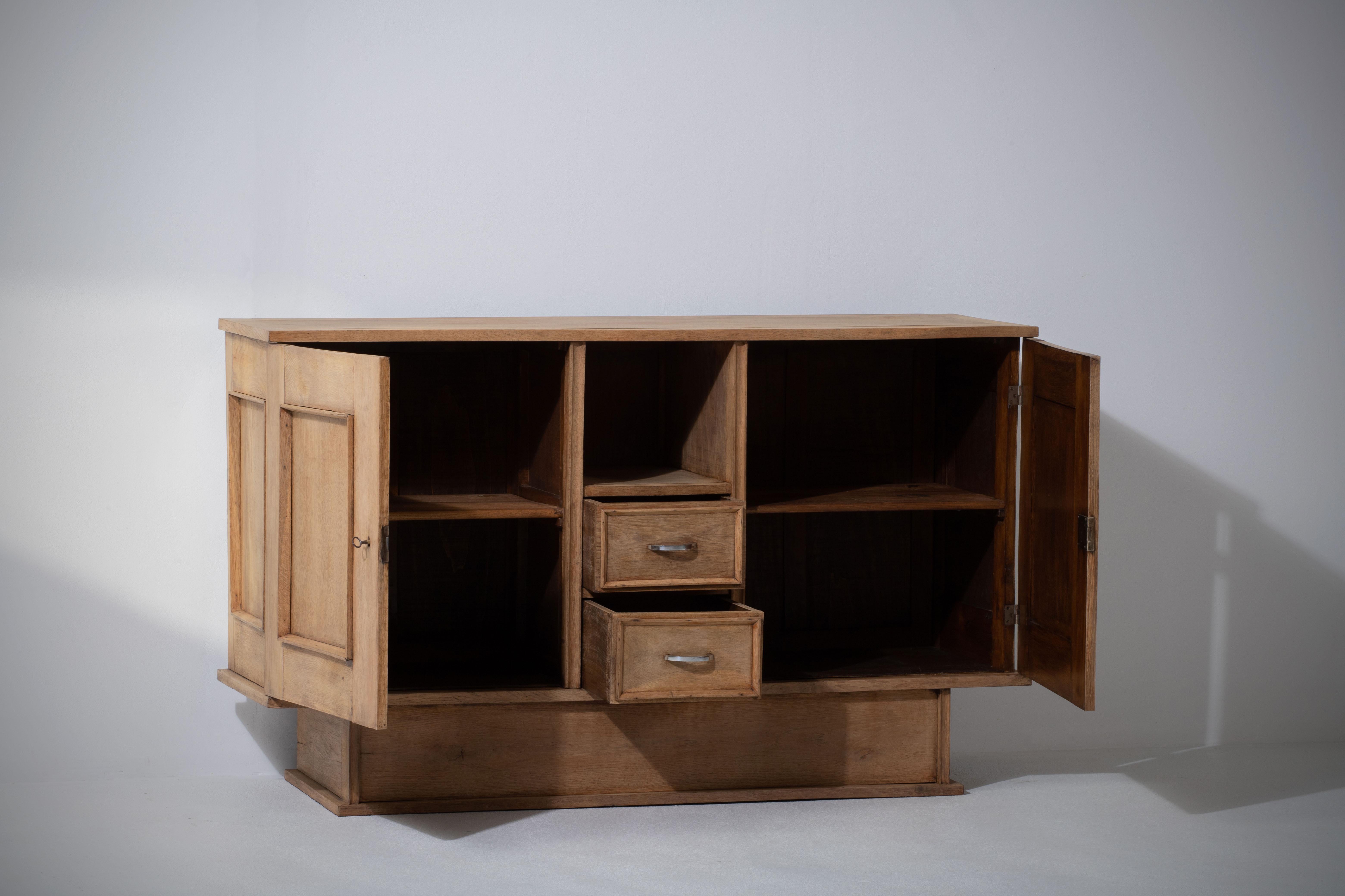 Modernist Credenza, Oak, France, 1940s 3