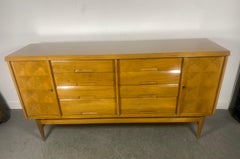 Modernist Credenza /Server, Button Tufted Doors Designed by Salvatore Bevilacqua