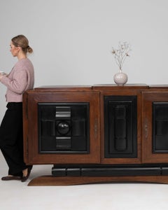 French Modernist Credenza by Charles Dudouyt, Solid Wood, 1940