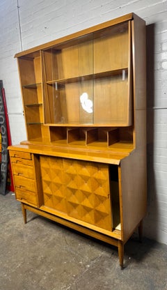 Modernist Credenza w/top Button Tufted Doors Designed by Salvatore Bevilacqua
