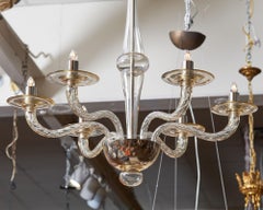Modernist Cristallo Antico Murano Chandelier