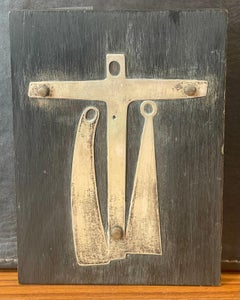 Modernist "Crucifixion” Wall Plaque by Talleres Monastico, Benedictine Monks
