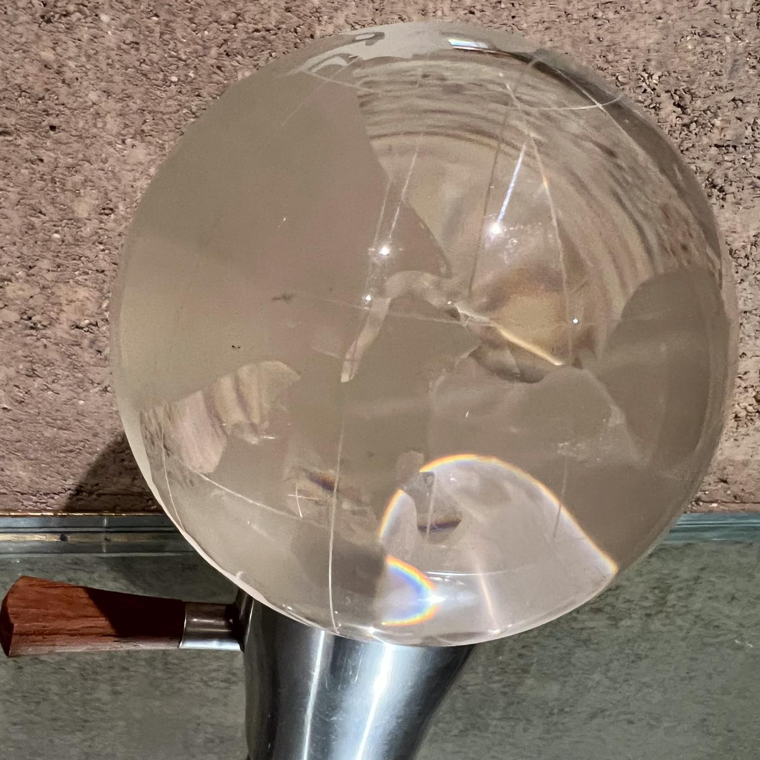 Modernist Crystal Art Glass World Ball Healing Sphere For Sale 6