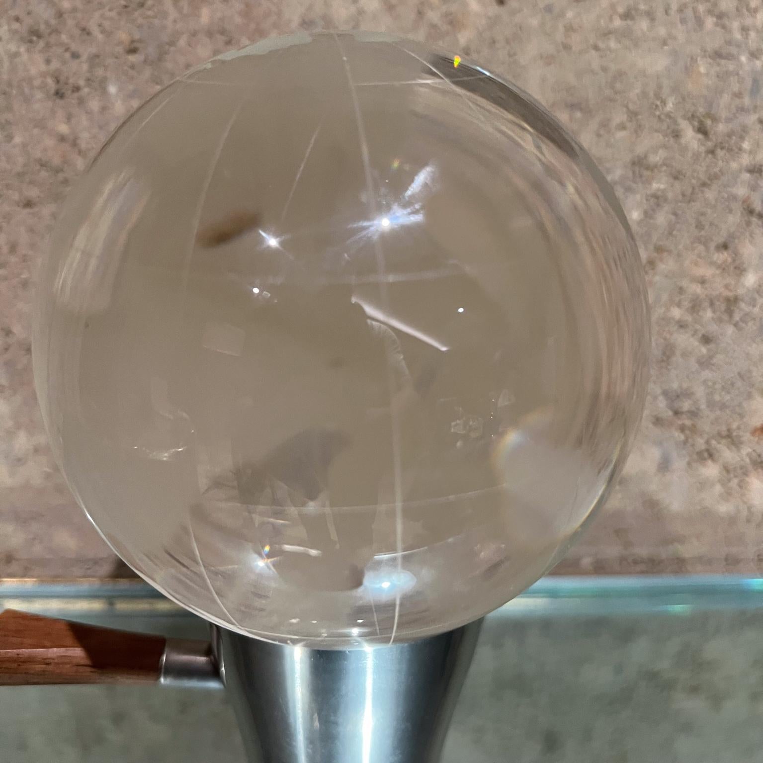 Modernist Crystal Art Glass World Ball Healing Sphere For Sale 1