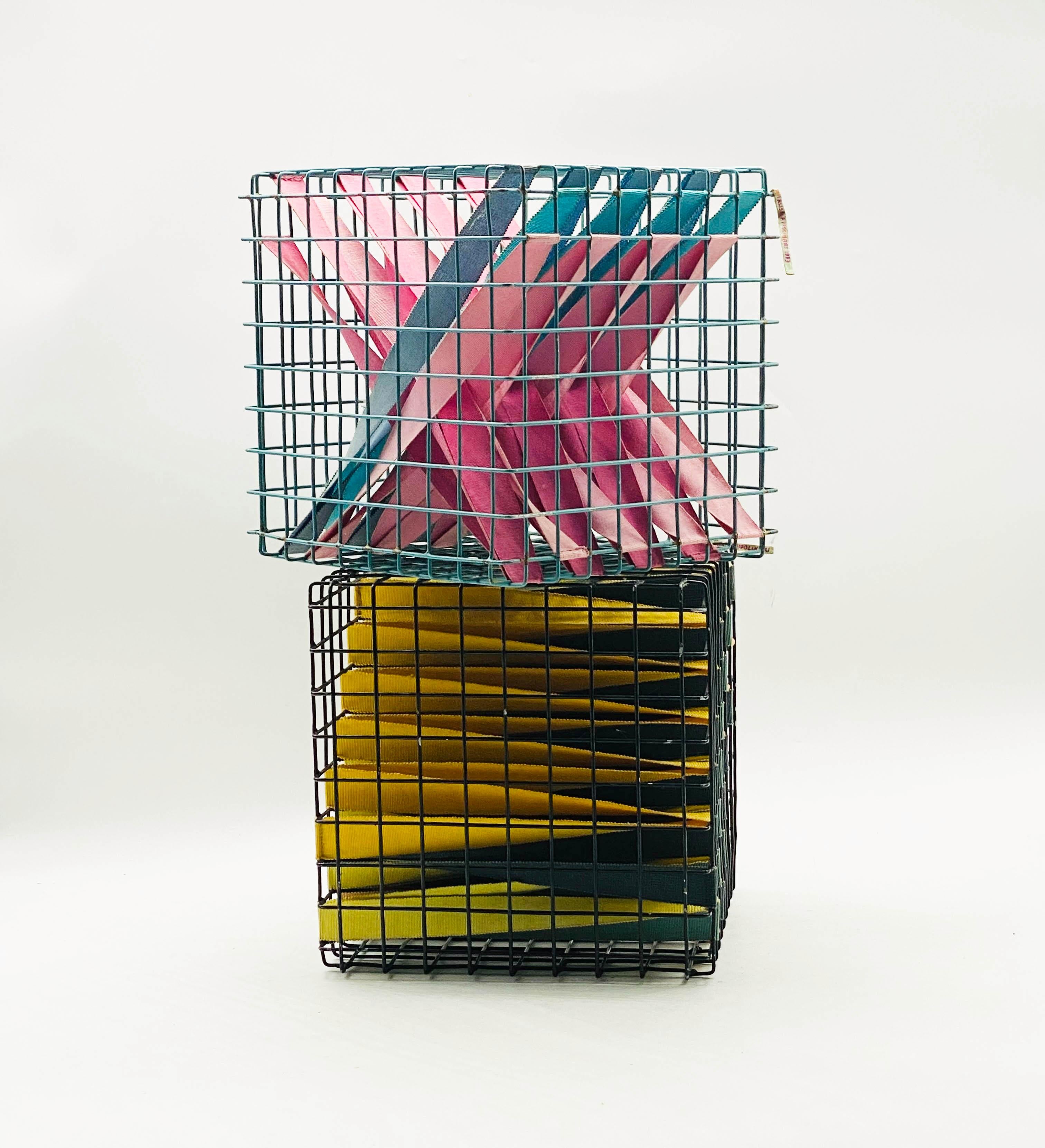 Mid-Century Modern Modernist Cube Sculpture by Annalisa Appollinari, Italy, 1983