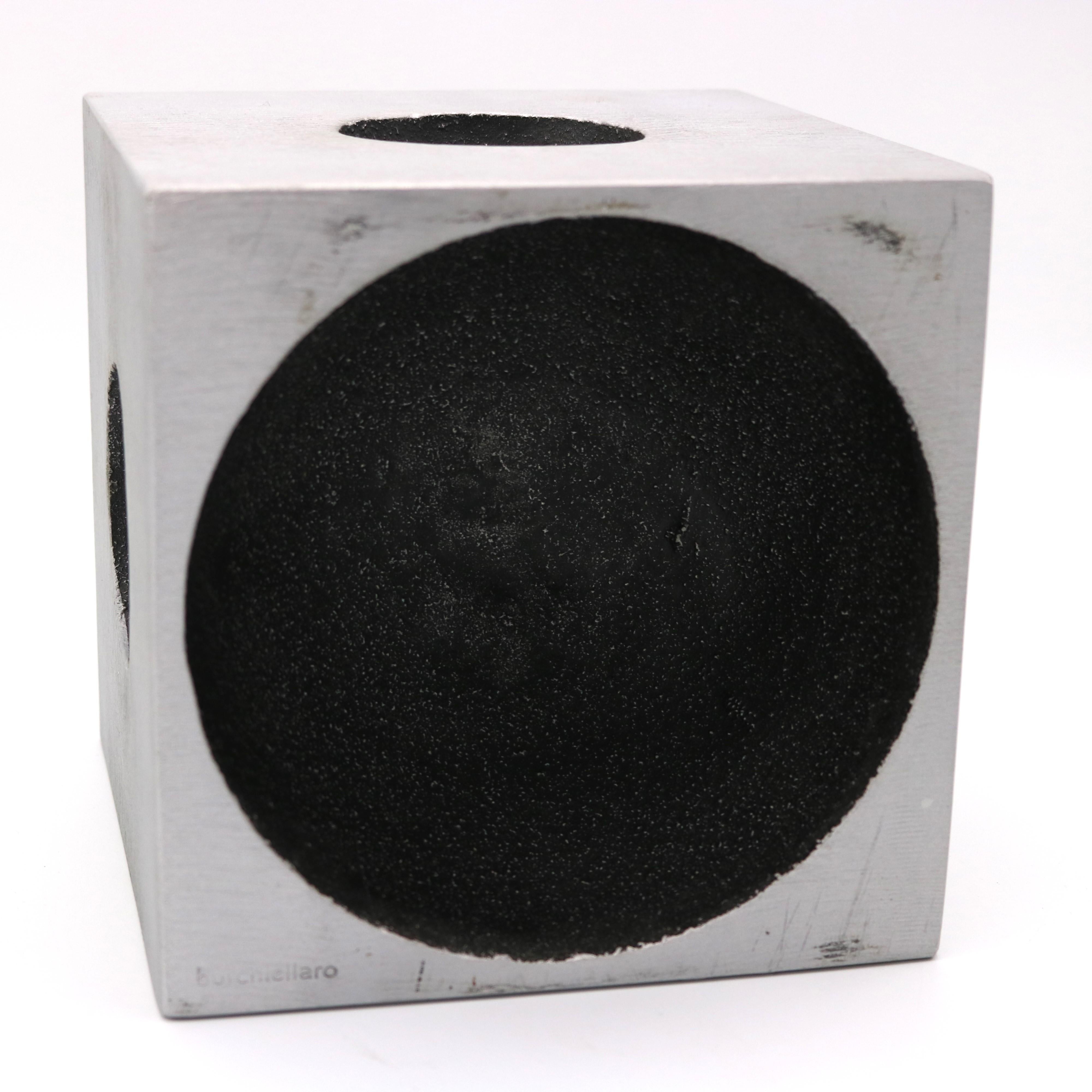 Modernist Cube Sculpture by Artist Lorenzo Burchiellaro For Sale 1
