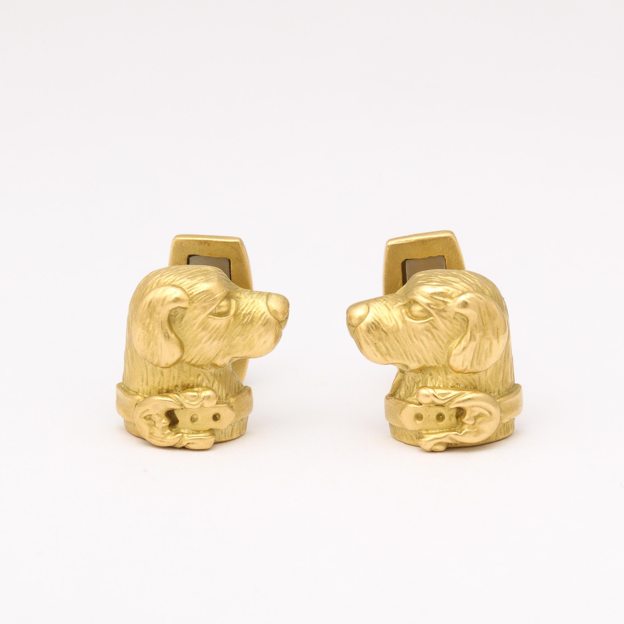 These charming and playful cufflinks formed in 14 Carat Yellow Gold originate from the United States from circa 1980 in the Manner of Barry Kieselstein-Cord 1. Total weight of 16 grams, 8 grams per link. They feature beautiful detail and texturing,