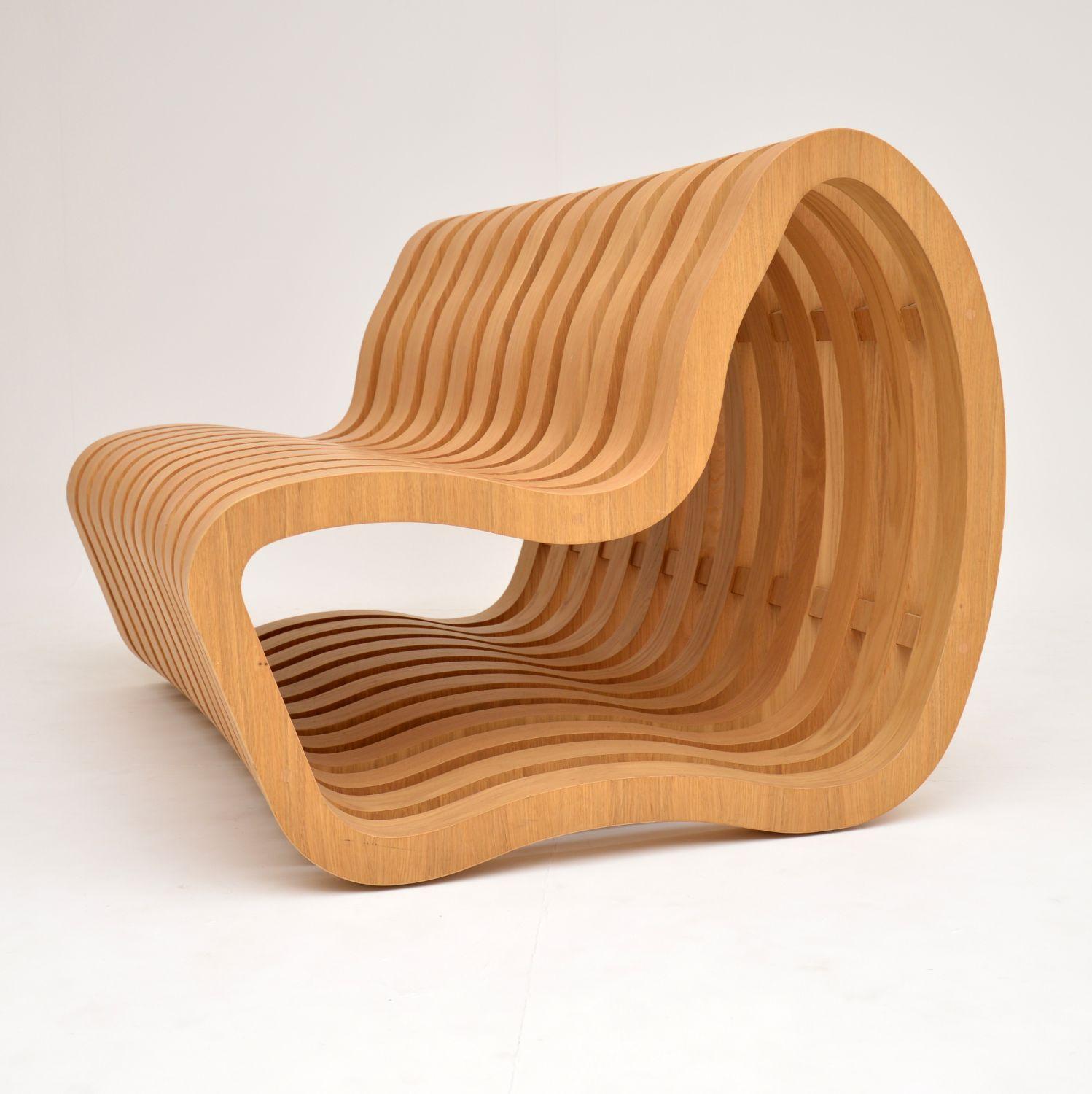 Mid-Century Modern Modernist “Curve Bench” by Nina Moeller Designs For Sale