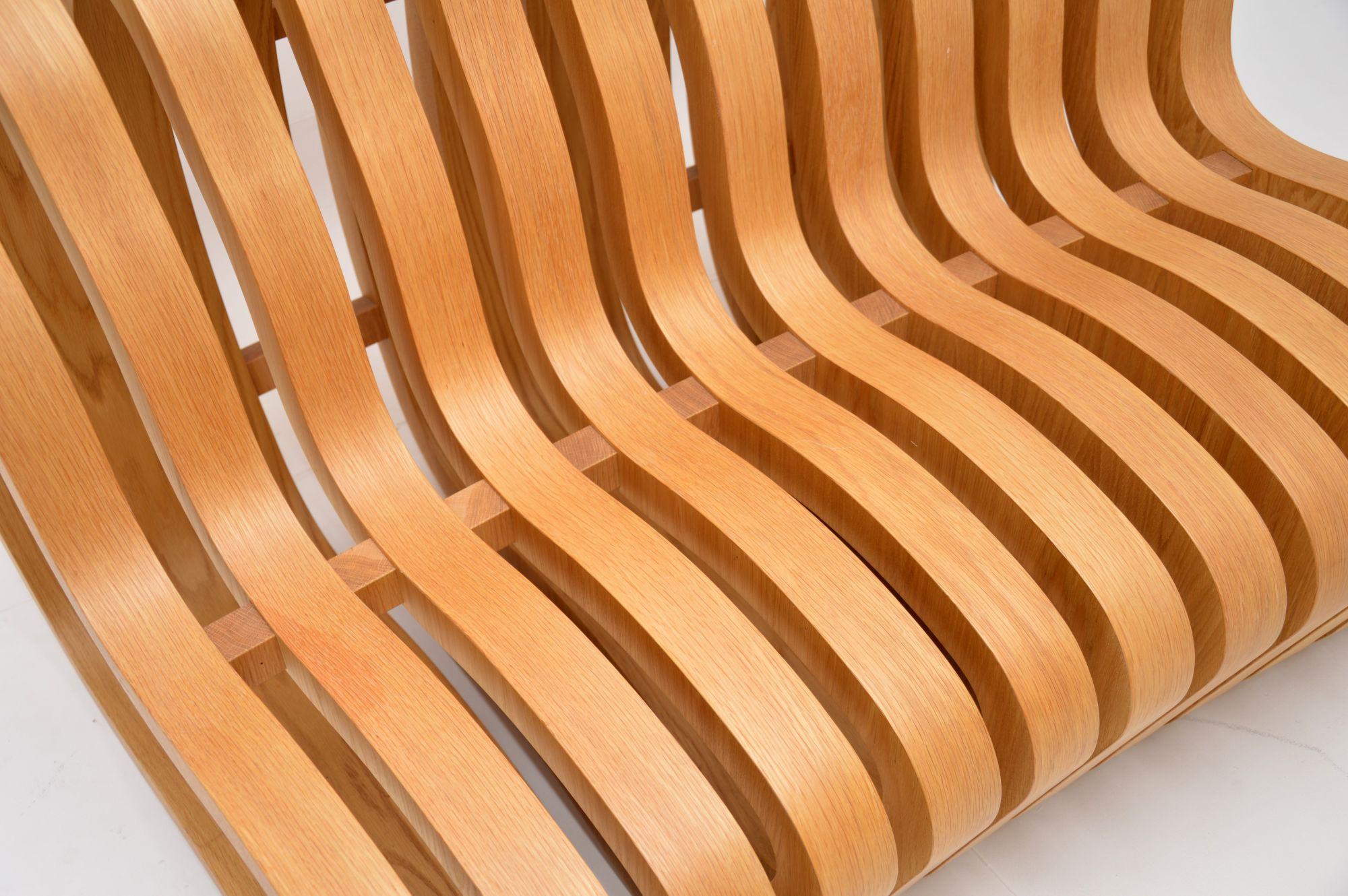 Modernist “Curve Bench” by Nina Moeller Designs For Sale 1