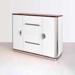 Modernist Custom Made Sideboard with Doors and Drawers High-Gloss Lacquered Wood