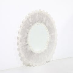 Modernist Custom Tessellated Starburst Rock Crystal Mirror by High Style Deco