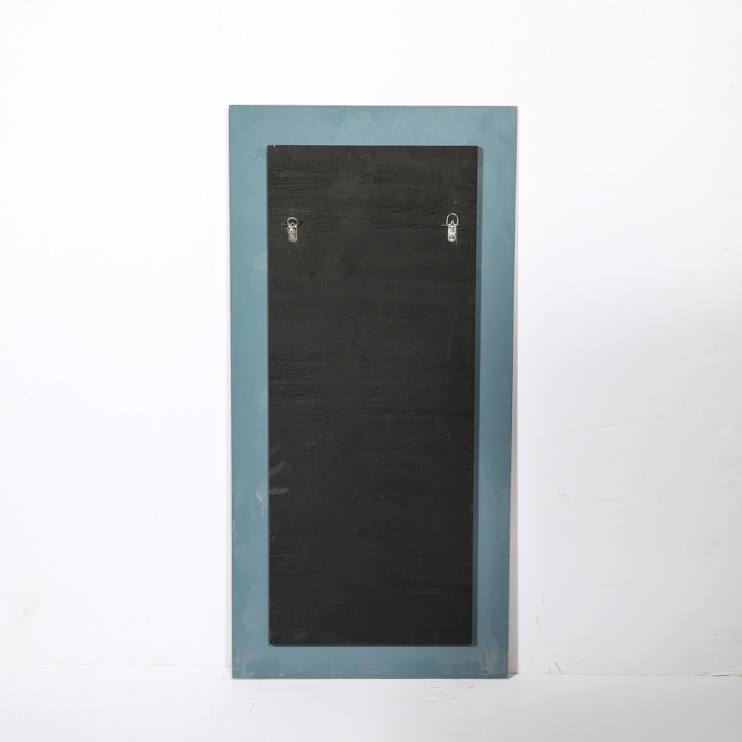 Miroir rectangulaire moderniste à deux niveaux avec détails biseautés en vente 6