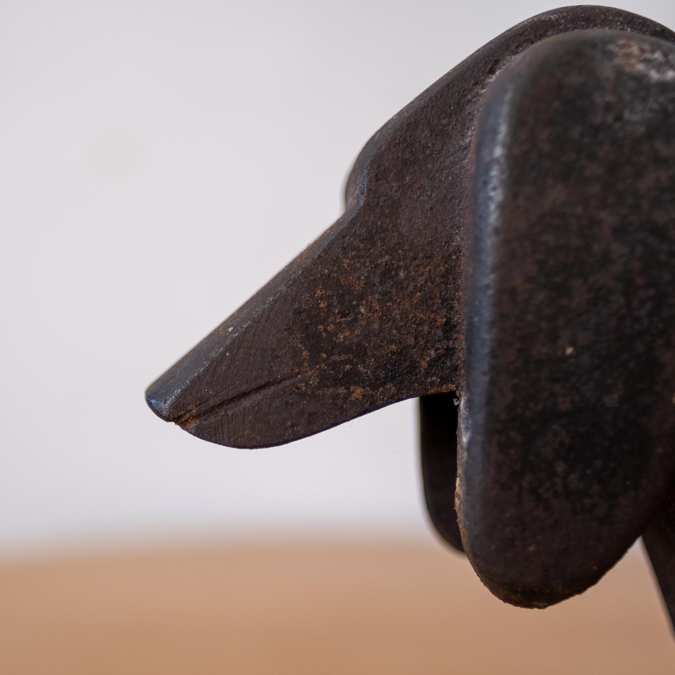 Unknown Modernist Dachshund Andirons Fire Dogs, 1940s