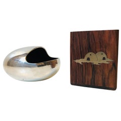 Modernist Danish Ashtray and Cigarette Holder by Carl Cohr and Axel Salomonsen