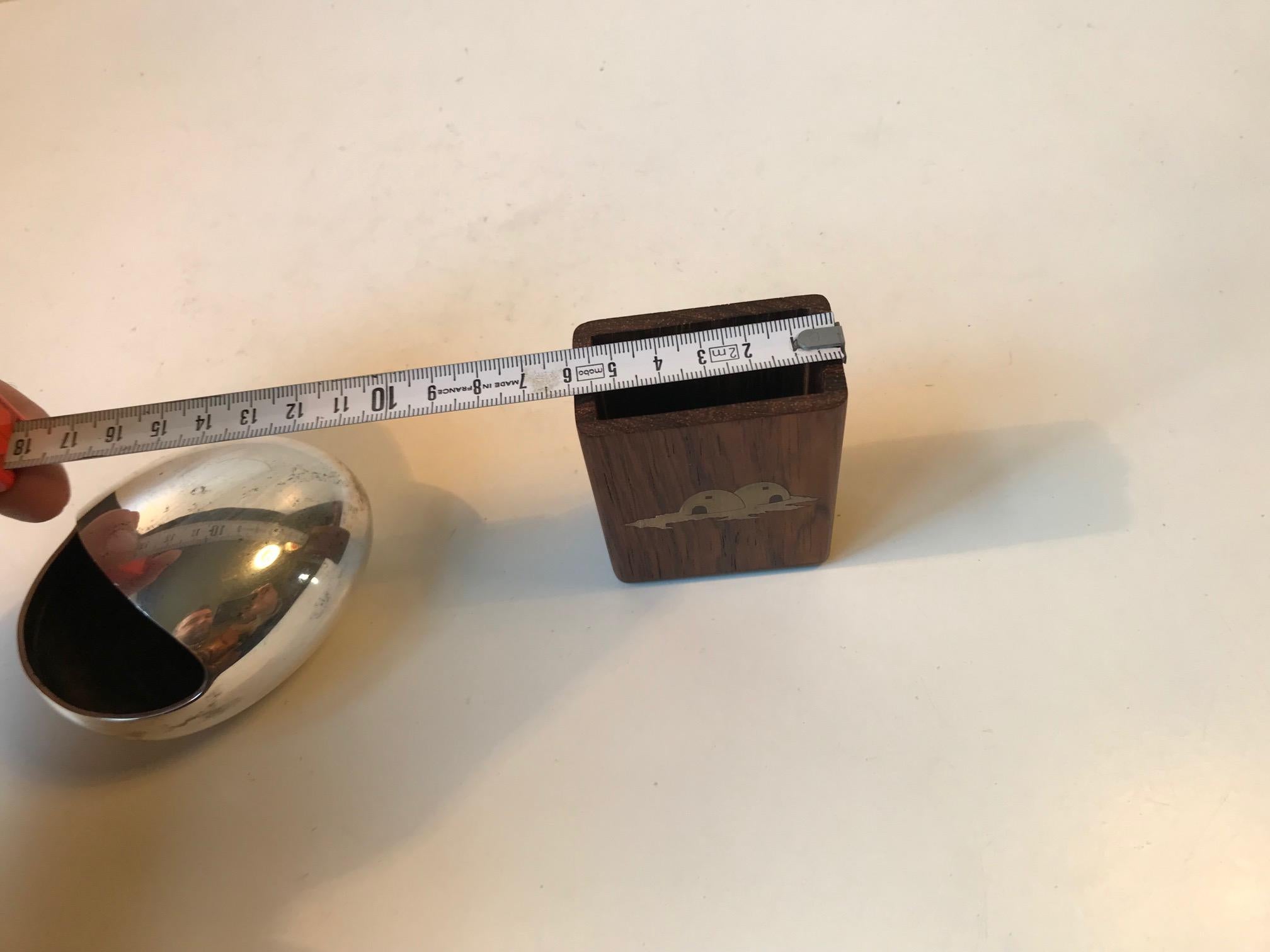 Wood Modernist Danish Ashtray and Cigarette Holder by Carl Cohr and Axel Salomonsen