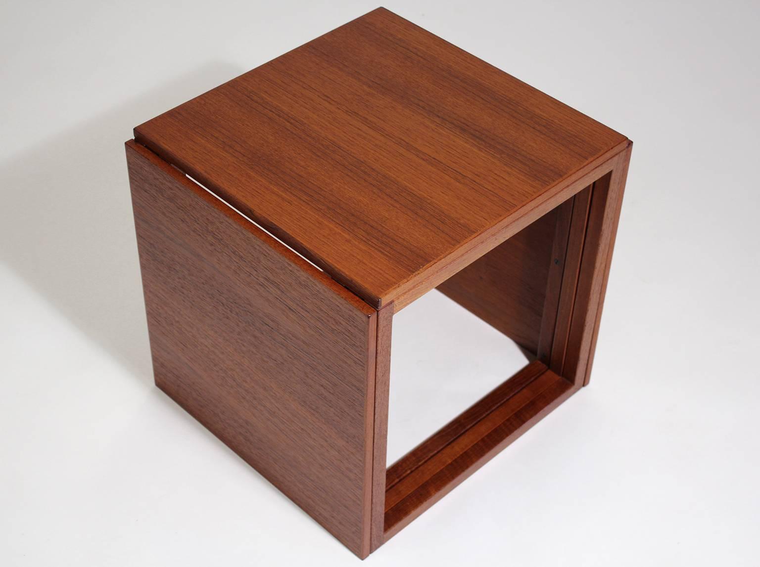20th Century Modernist Danish Kai Kristiansen Teak Wood Modular Nesting Tables