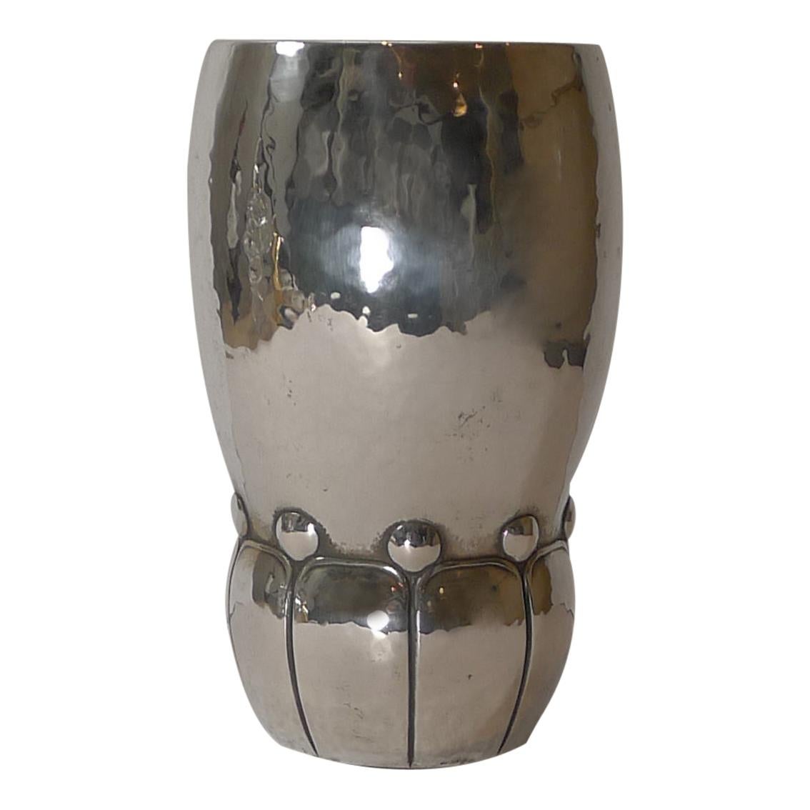 Modernist Danish Silver Vase by Heimburger, c.1921