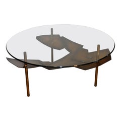 Modernist David Orth Round Coffee Table