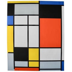 Modernist De Stijl Artist Piet Mondrian Silk Screen by Pace Editions, 1970
