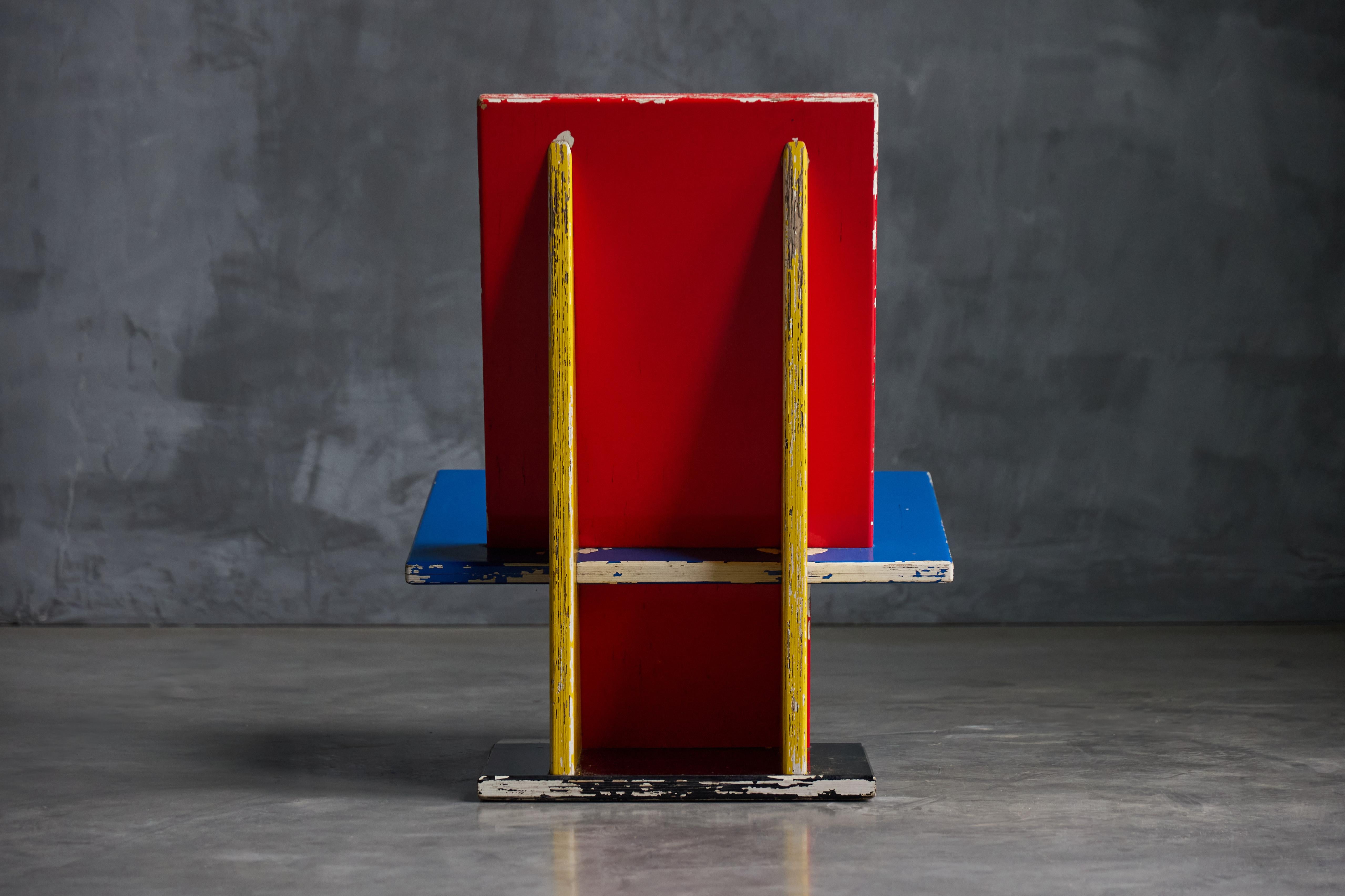 Sedia da salotto modernista ispirata a De Stijl, Paesi Bassi, anni '60 2