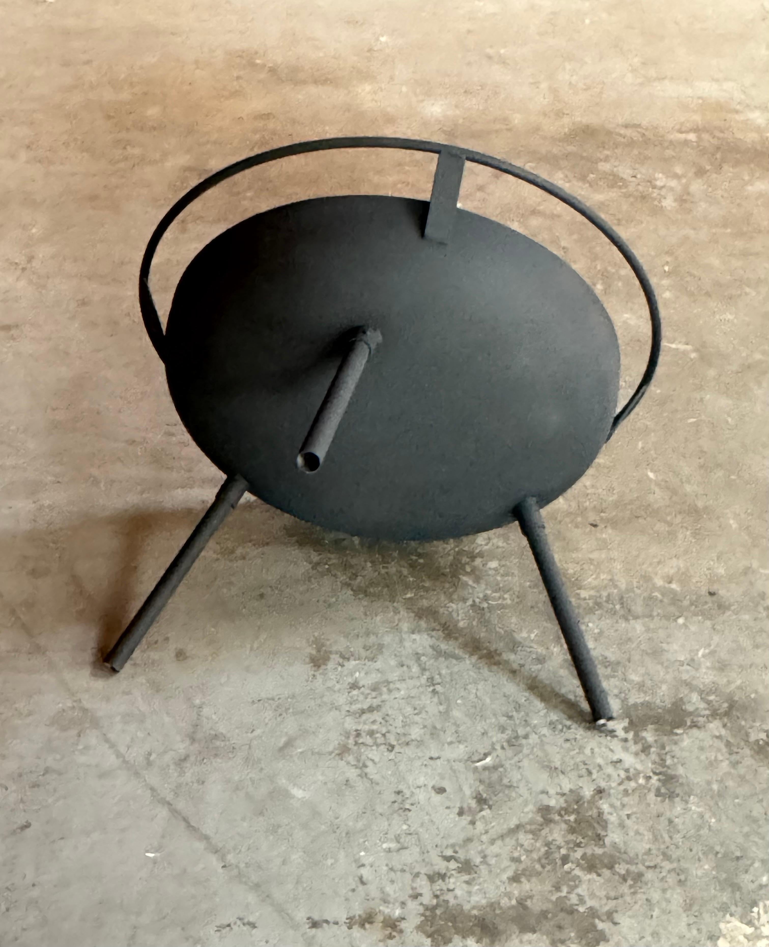 American Modernist Design 1950s Three Legged Iron Fire Pit Case Study House For Sale