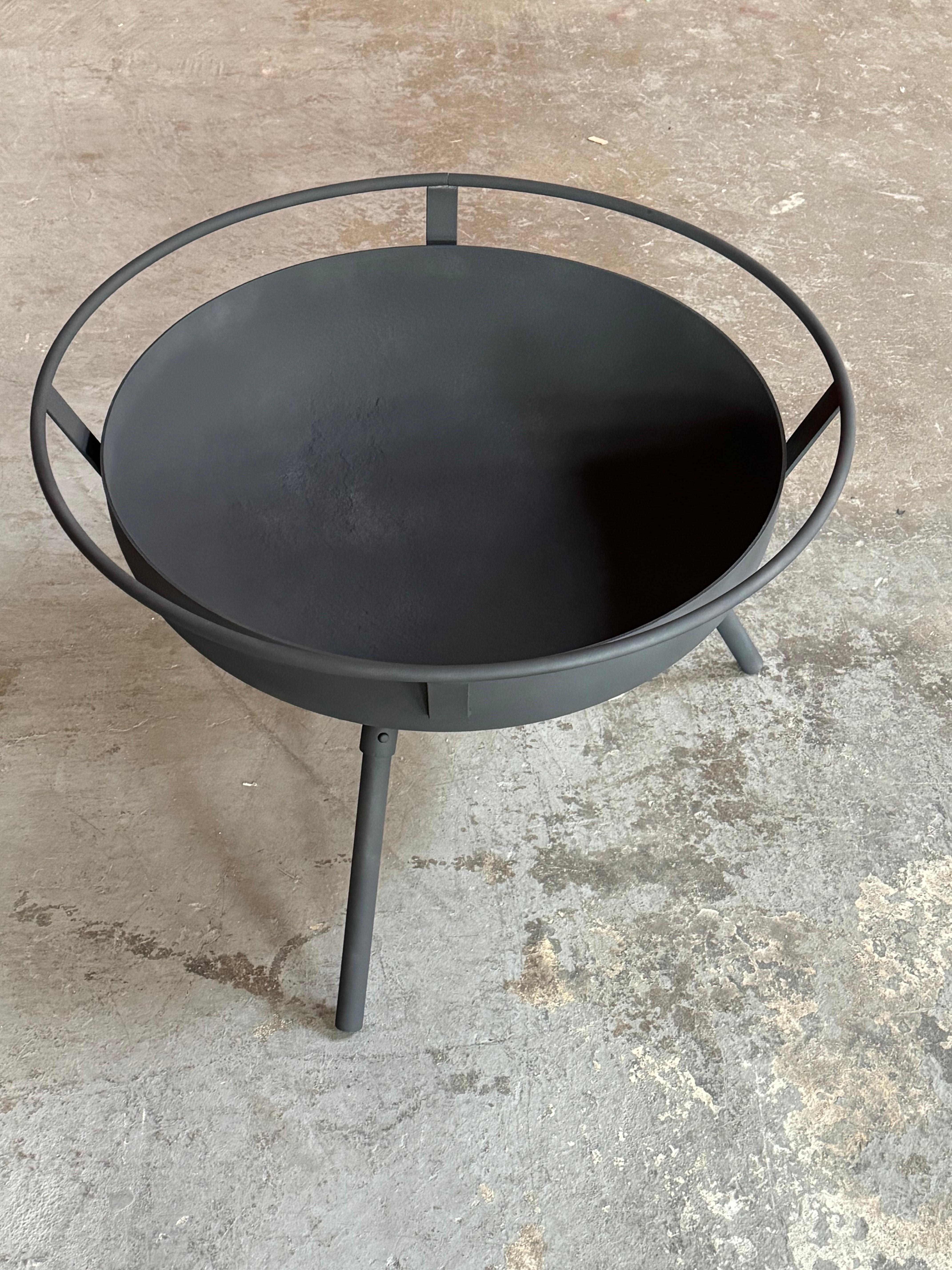 Hand-Crafted Modernist Design 1950s Three Legged Iron Fire Pit Case Study House For Sale