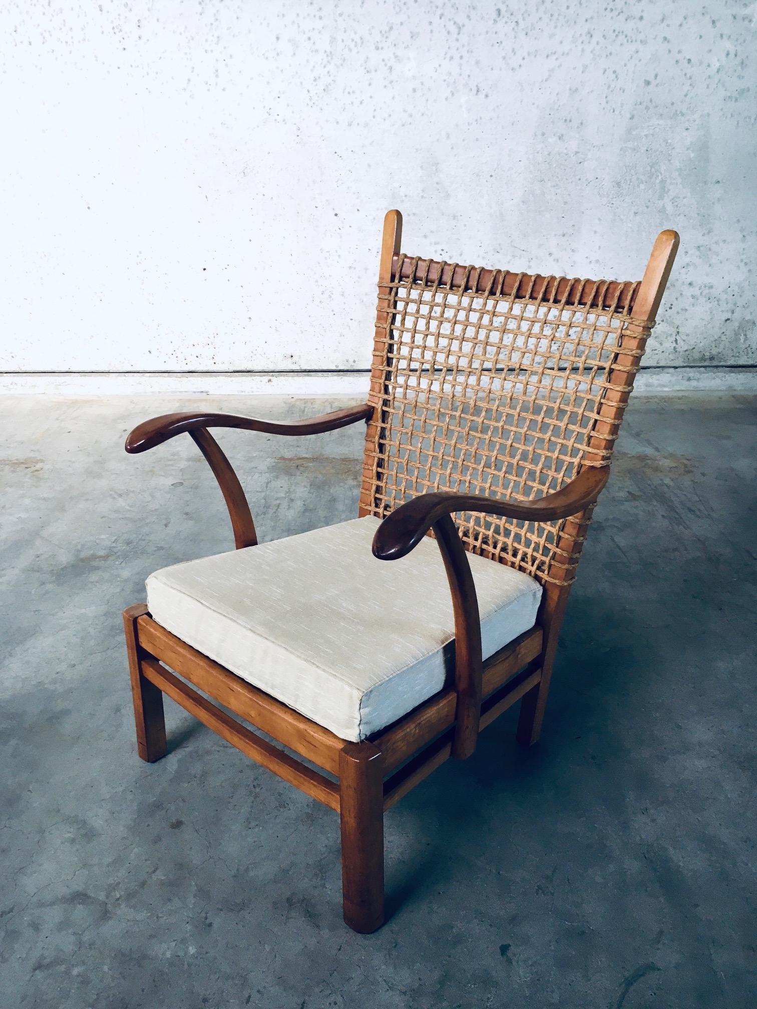 Arts and Crafts Chaise facile au design moderniste par Bas Van Pelt, Pays-Bas, années 1930 en vente