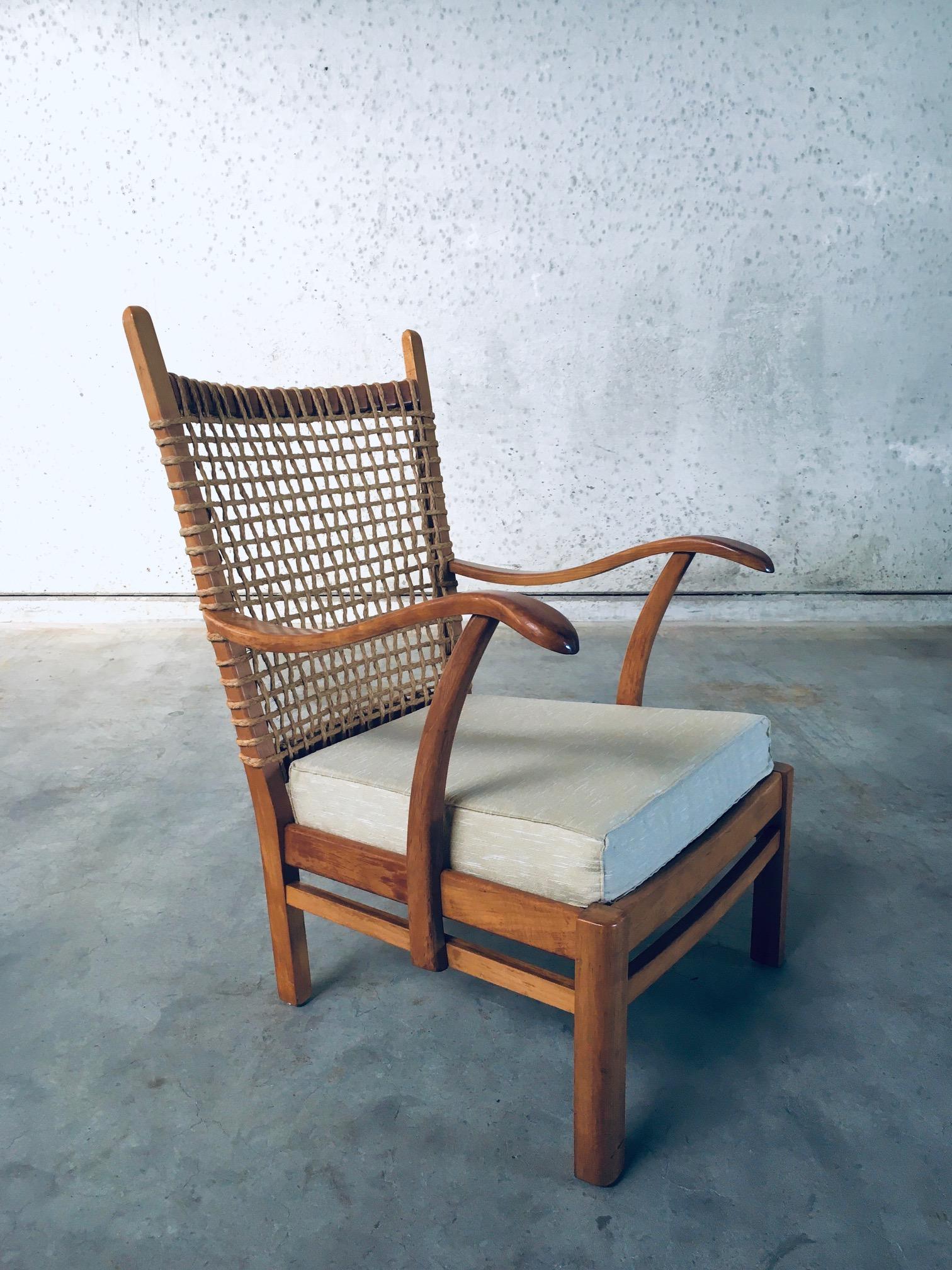 Chaise facile au design moderniste par Bas Van Pelt, Pays-Bas, années 1930 Bon état - En vente à Oud-Turnhout, VAN