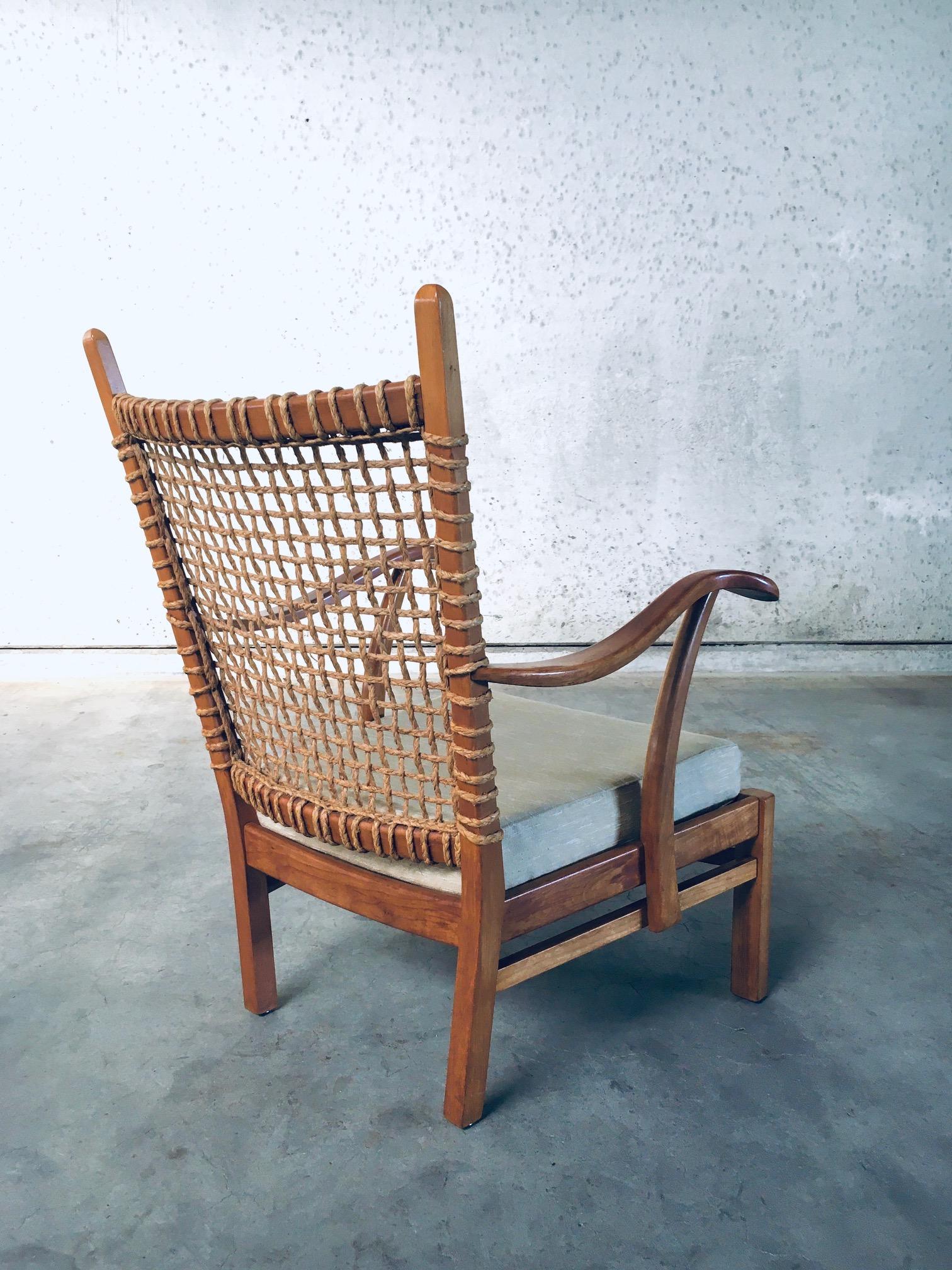 Milieu du XXe siècle Chaise facile au design moderniste par Bas Van Pelt, Pays-Bas, années 1930 en vente