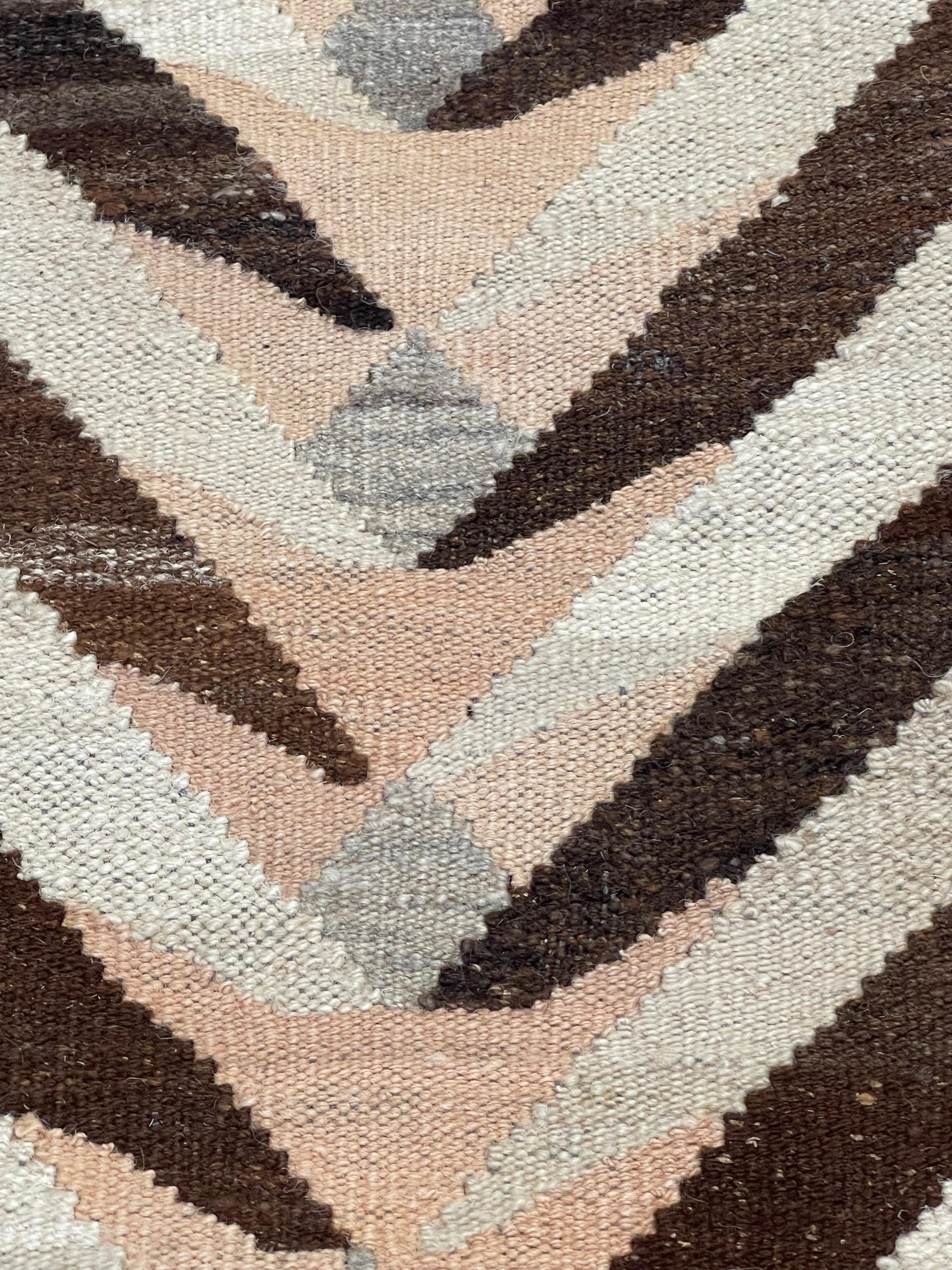 Contemporary Modernist Design Flat Weave Rug with Natural Fiber, Color and Dye 9'X12' For Sale