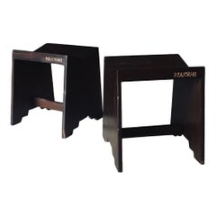 Modernist Design PJ-SI-68-A Sewing Stool Set by Pierre Jeanneret for Chandigarh