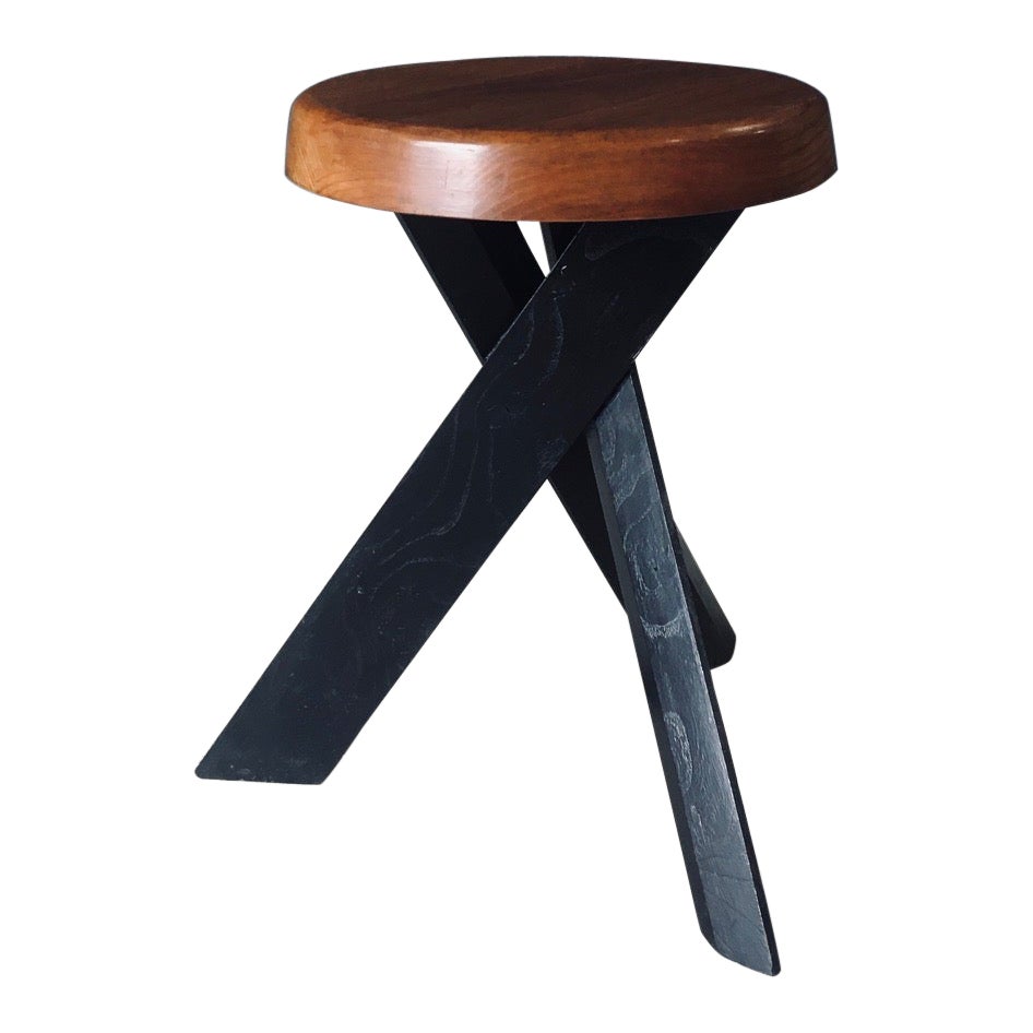 Modernist Design S31 Stool by Pierre Chapo, 1970
s France For Sale