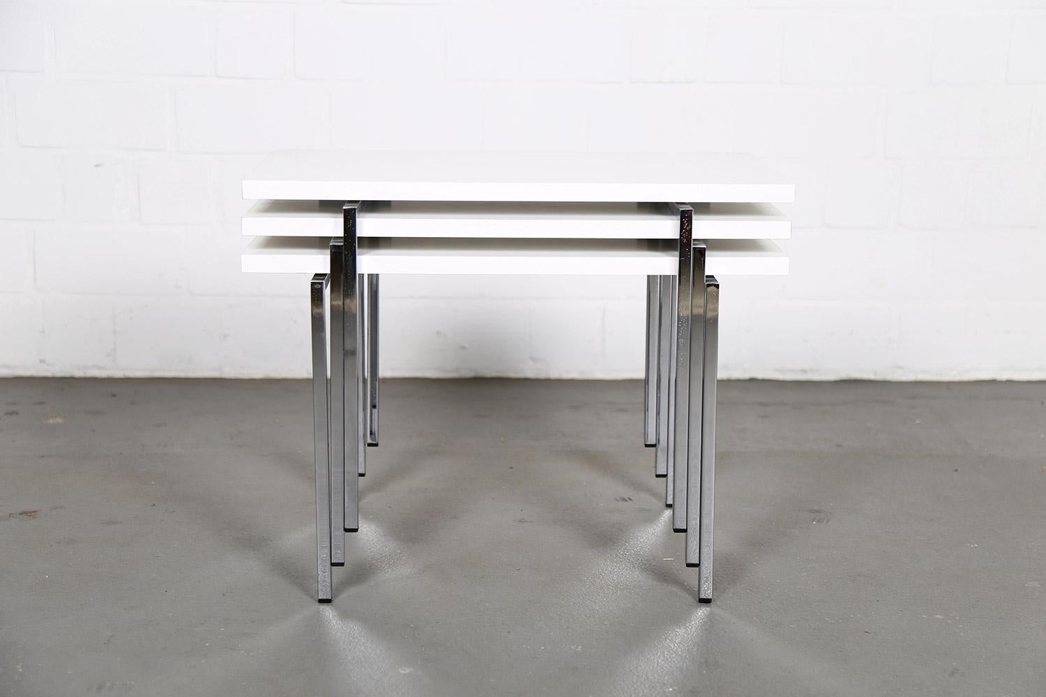 Modernist Design Stacking Tables by Trix & Robert Haussmann for Swiss Form For Sale 8