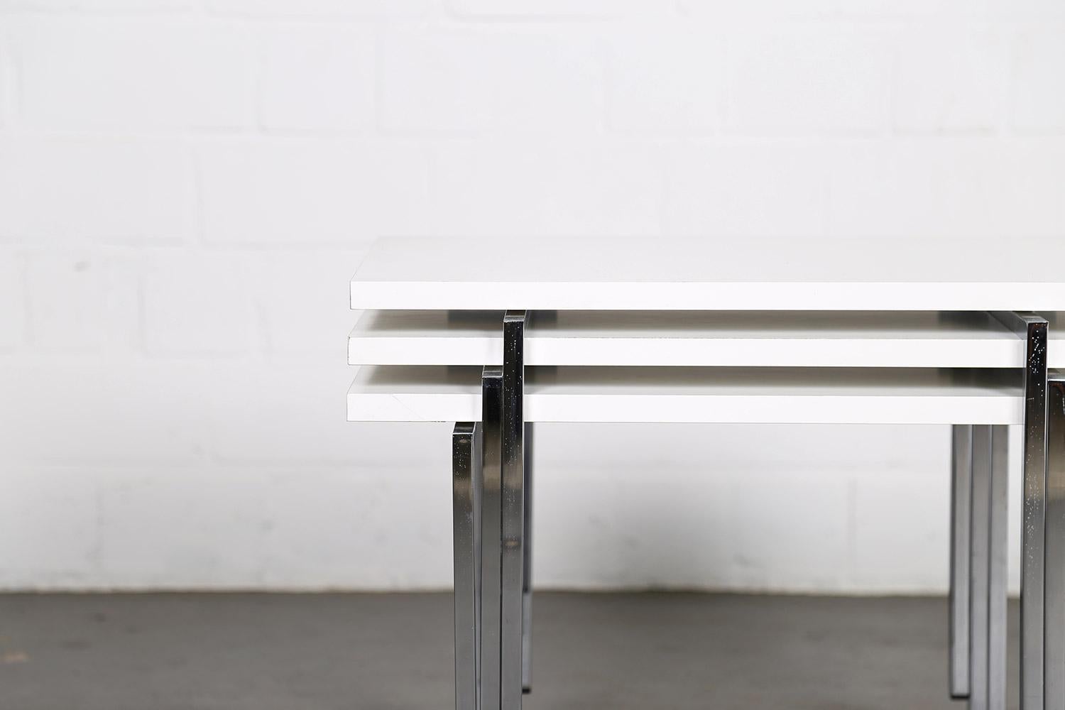 Modernist Design Stacking Tables by Trix & Robert Haussmann for Swiss Form For Sale 9